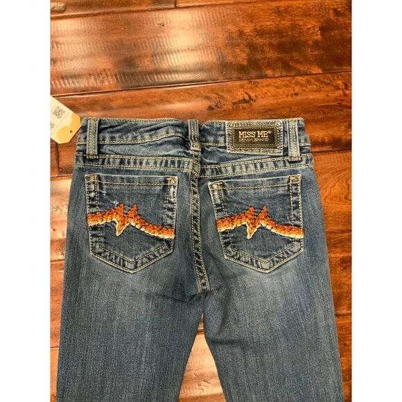 Miss Me "Skinny" Blue Medium Wash Denim Jeans W/ Embroidered Pockets, Size 26 - Picture 6 of 7